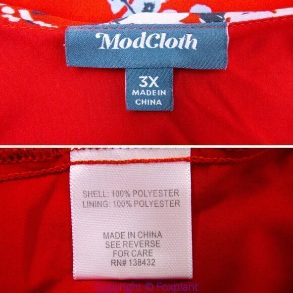 Modcloth Fits of Bliss Midi Floral Wrap red Dress, 3X - Picture 16 of 16